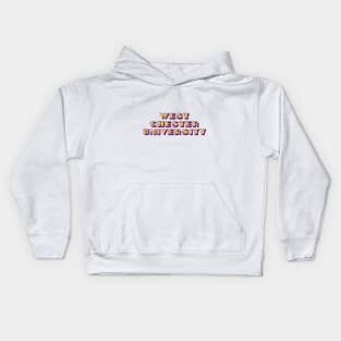 west chester glitter lettering Kids Hoodie